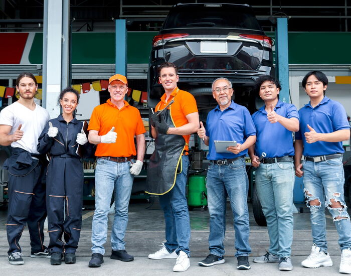 Aufstellung unserer Mitglieder